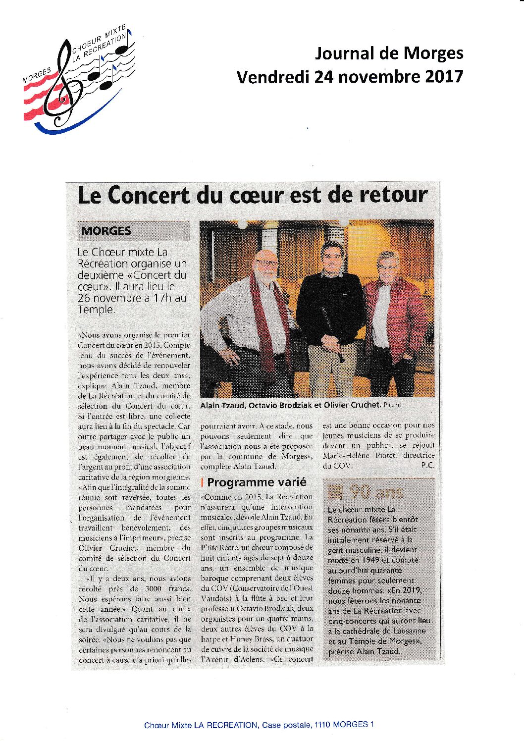 Le Concert du coeur est de retour