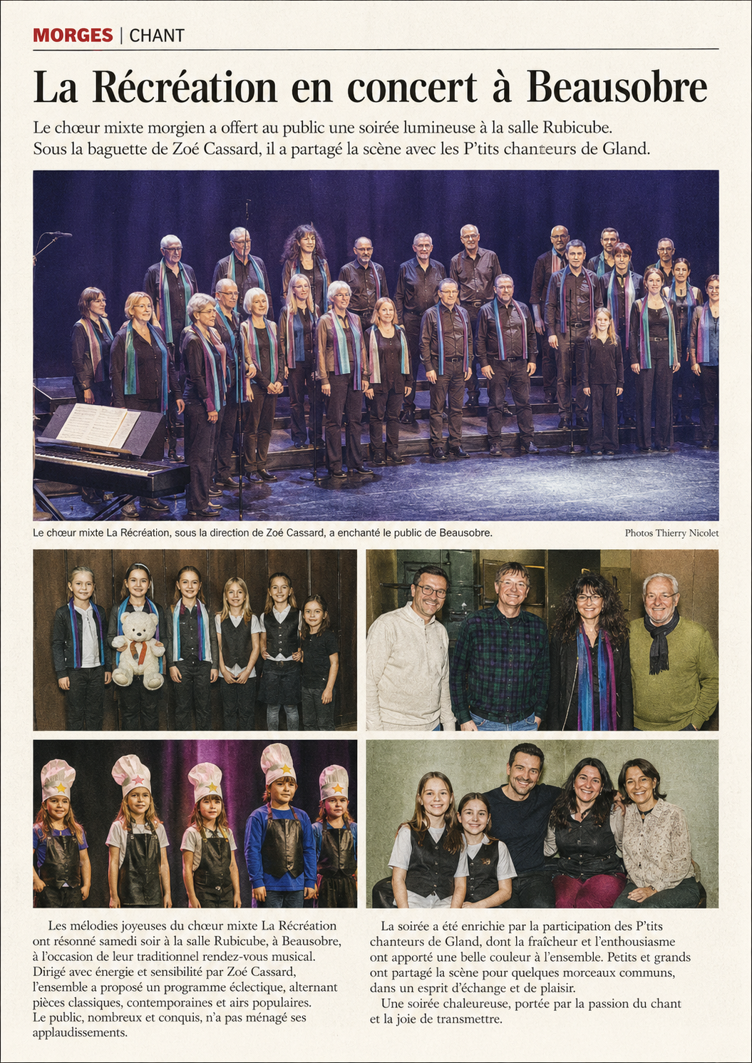 Presse sur les concerts des 14 et 16 mars 2026
