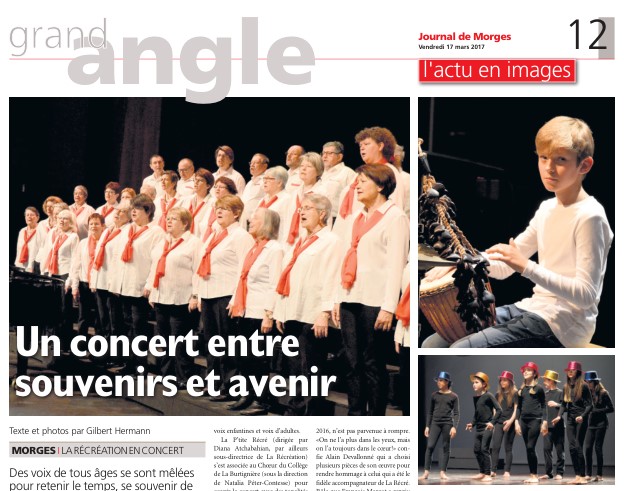 Journal de Morges : soirée du 11 mars 2017 de La Récrée