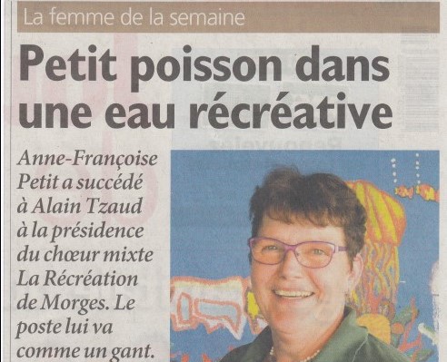Journal de Morges : La Récré a une nouvelle présidente