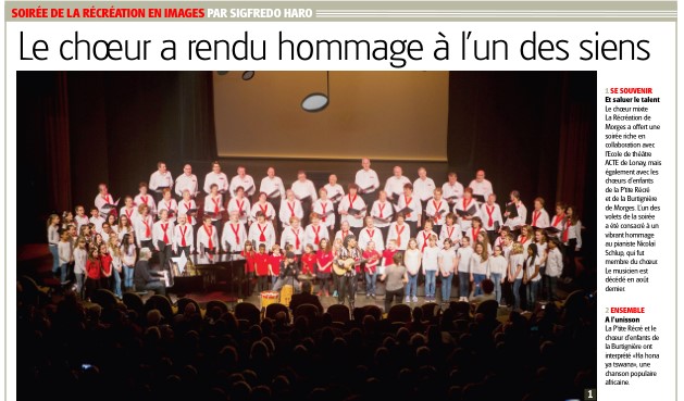 La Côte : soirée du 11 mars 2017 de La Récrée