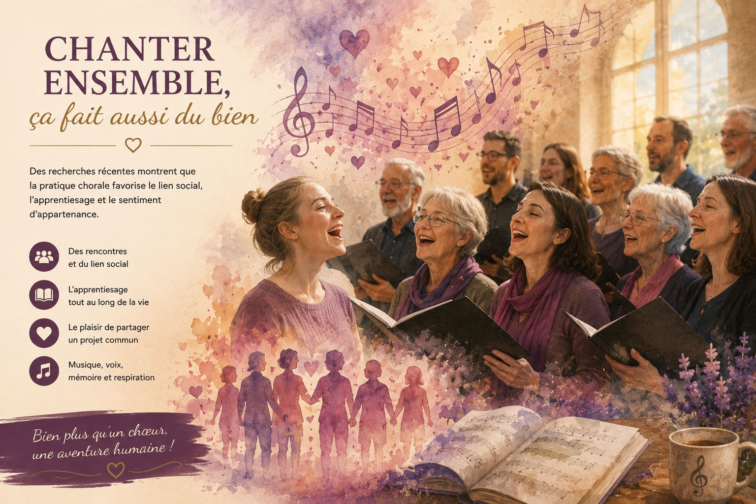 Chanter ensemble au sein une chorale