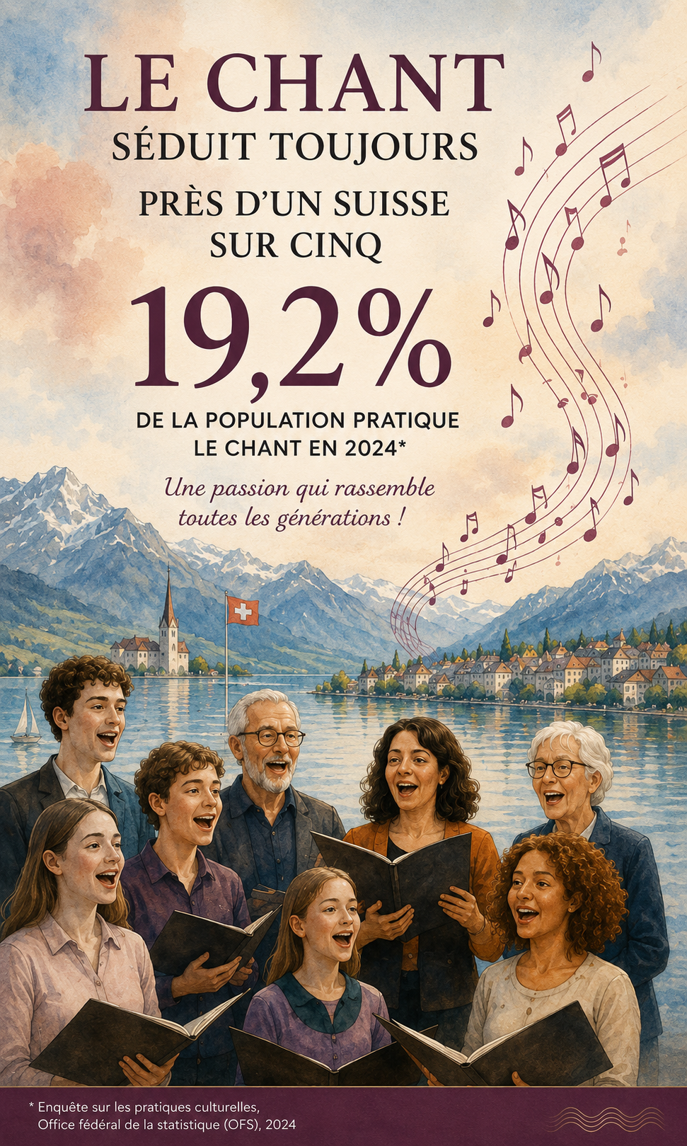 Statistique nationale sur la pratique du chant en Suisse